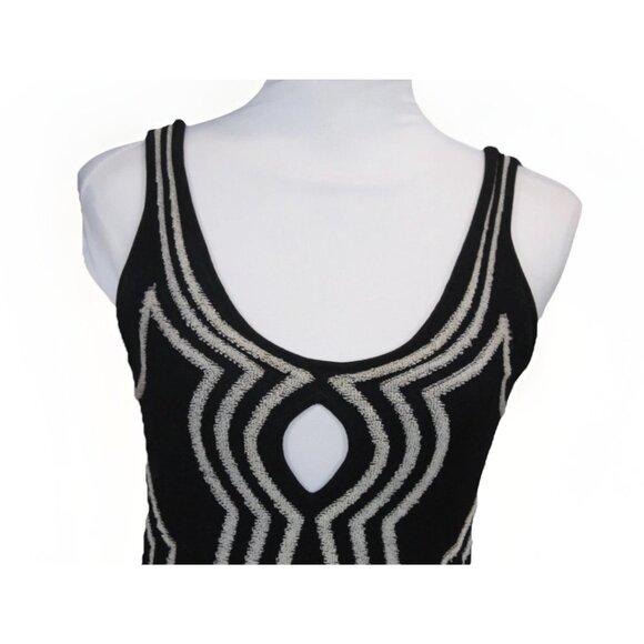 Proenza Schouler Intarsia Circle Cut Out Knit Sleeveless Top Silk/Rayon Black S - Picture 5 of 9